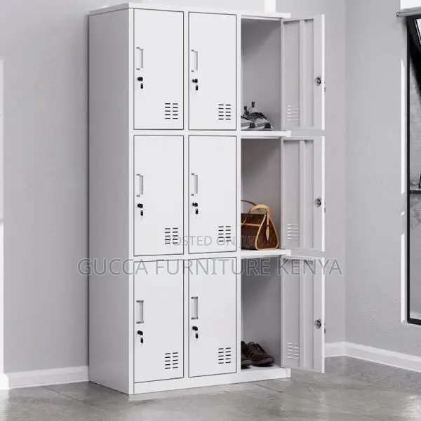 Cabinet: 9-Door Assembled Safe Office Storage Cabinet