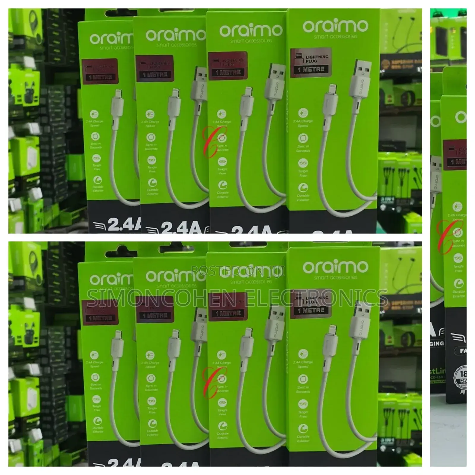 Oraimo iPhone/Lightning Ocd-L53 2.4a Fast Charging Cables