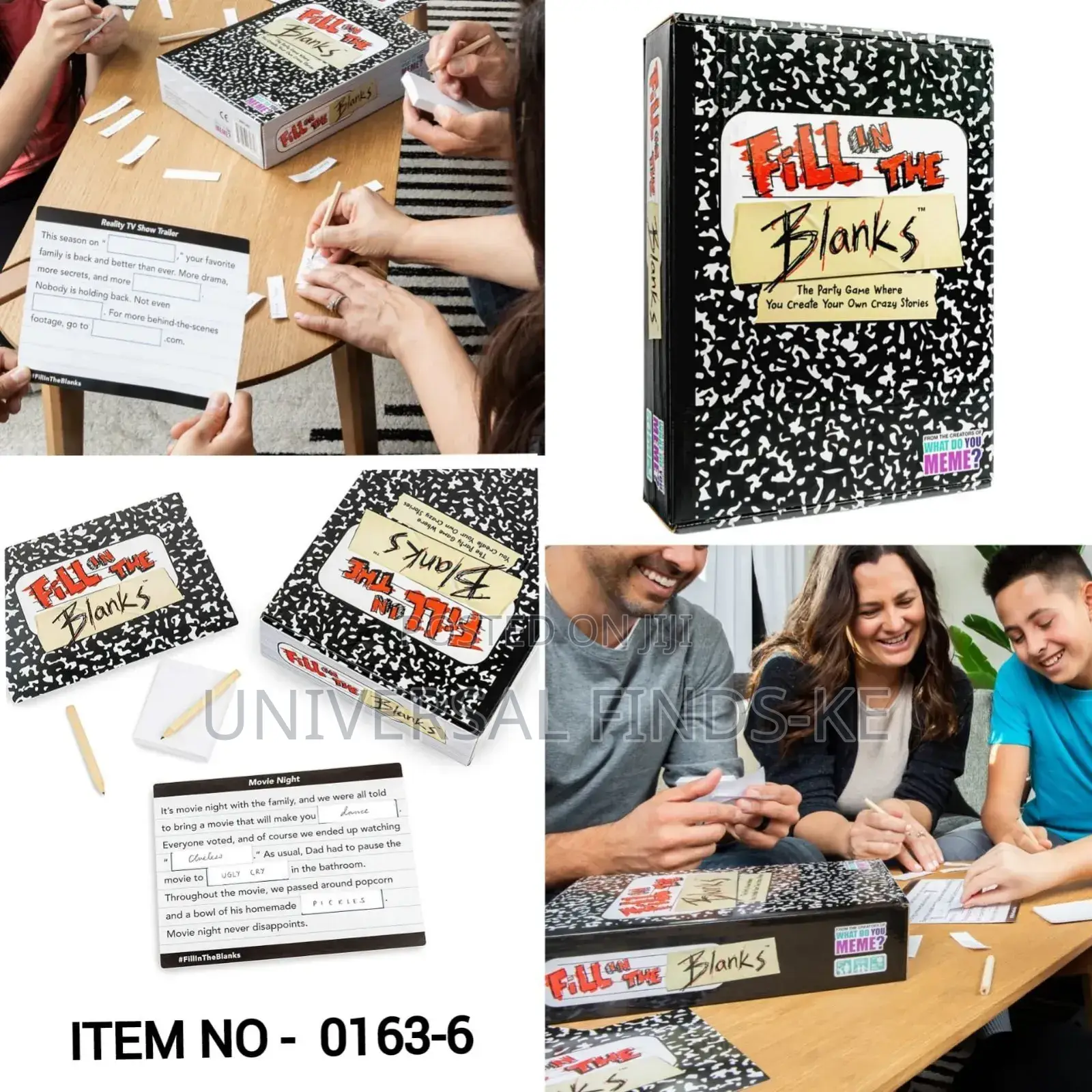 Fill in the Blanks Card Game Family Bonding Time Card Game