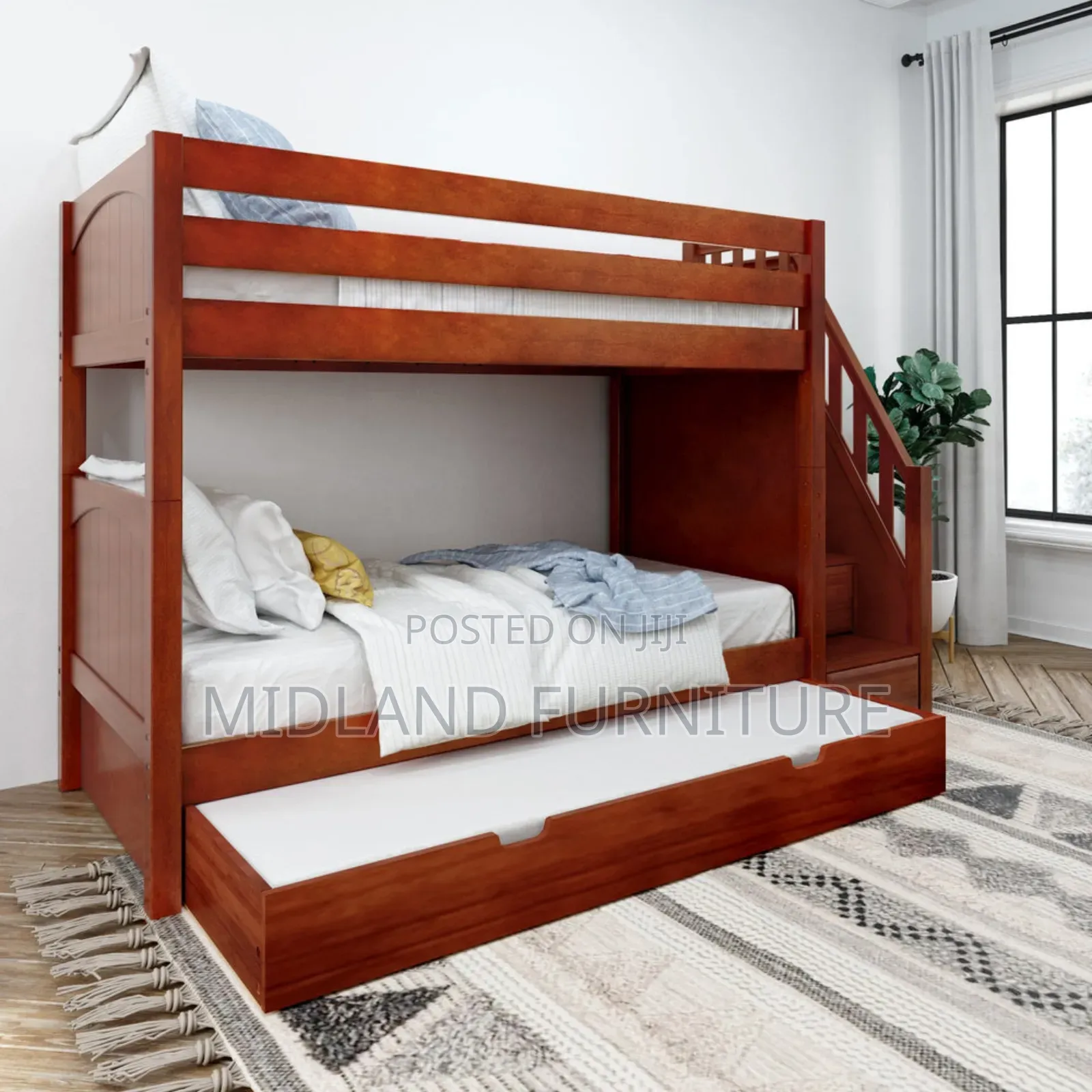 Mahogany Tripple Decker Bunk Bed