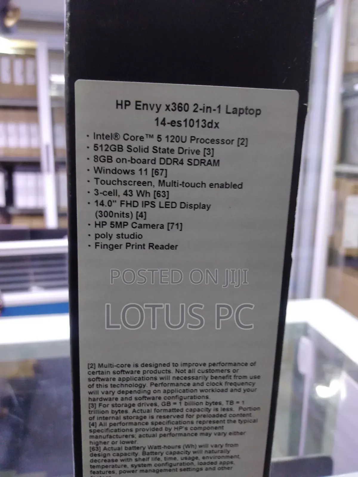New Laptop HP Envy 14 8GB Intel Core I5 SSD 512GB