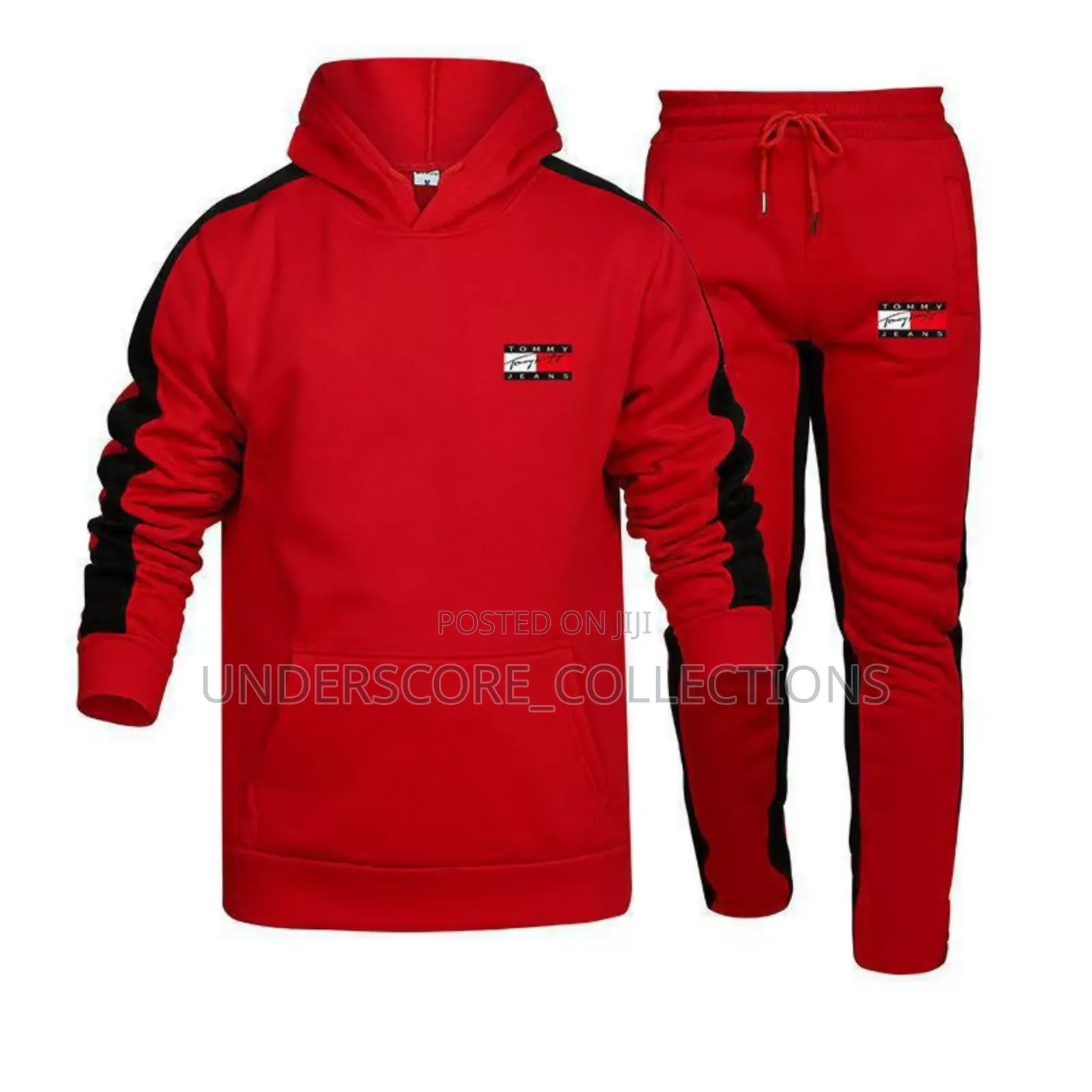 Red Tommy Hilfiger Men's Track Suits
