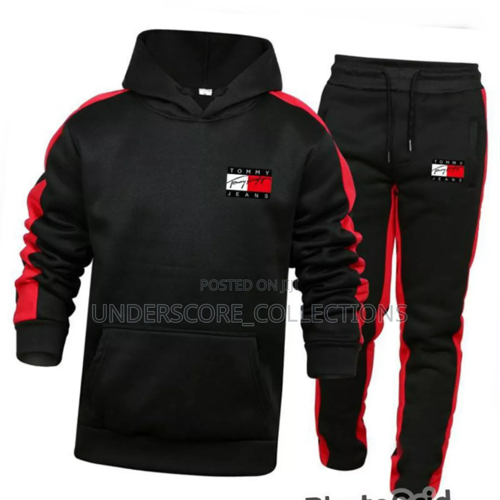 Black Tommy Hilfiger Men's Track Suits