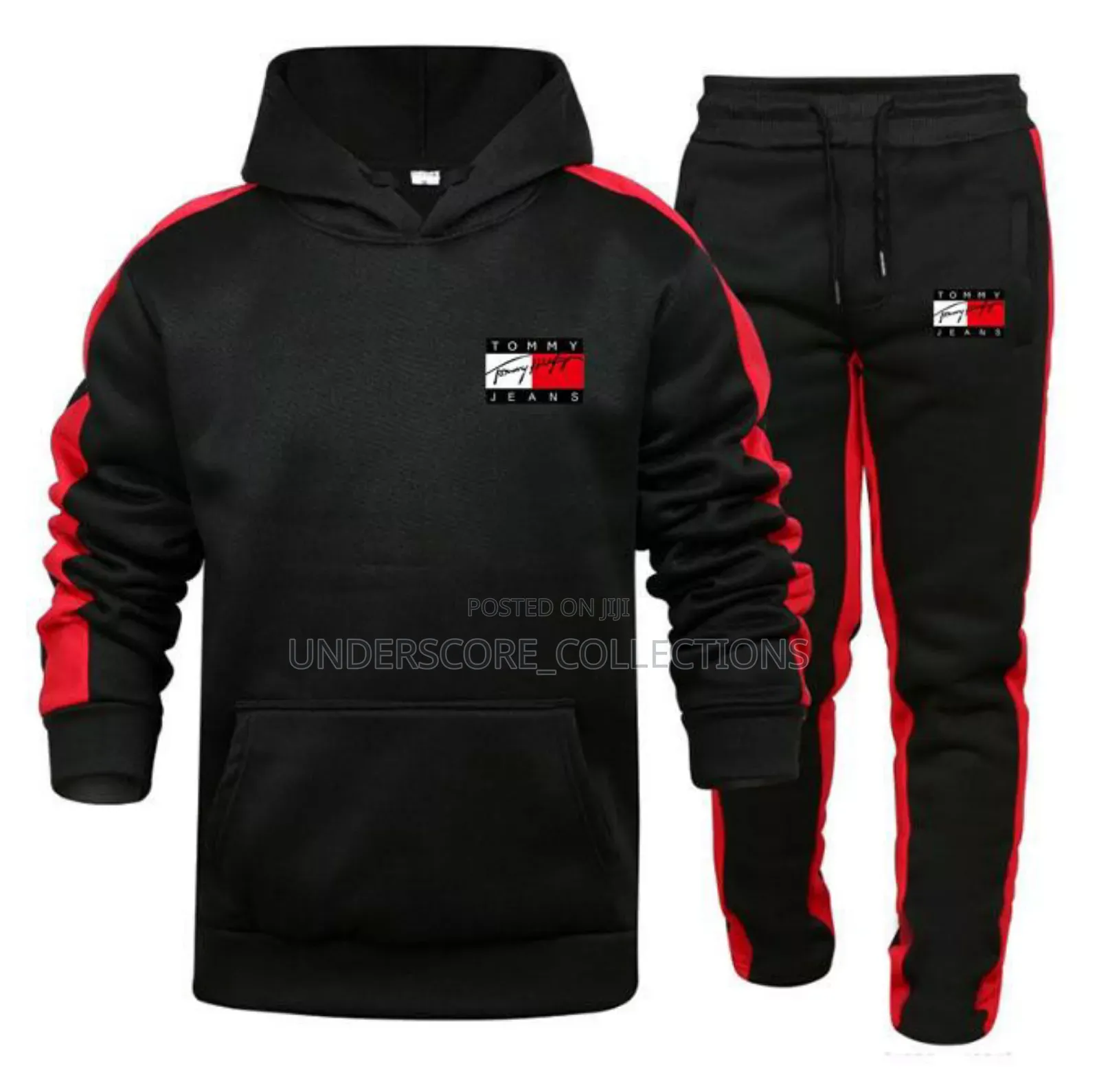 Black Tommy Hilfiger Men's Track Suits