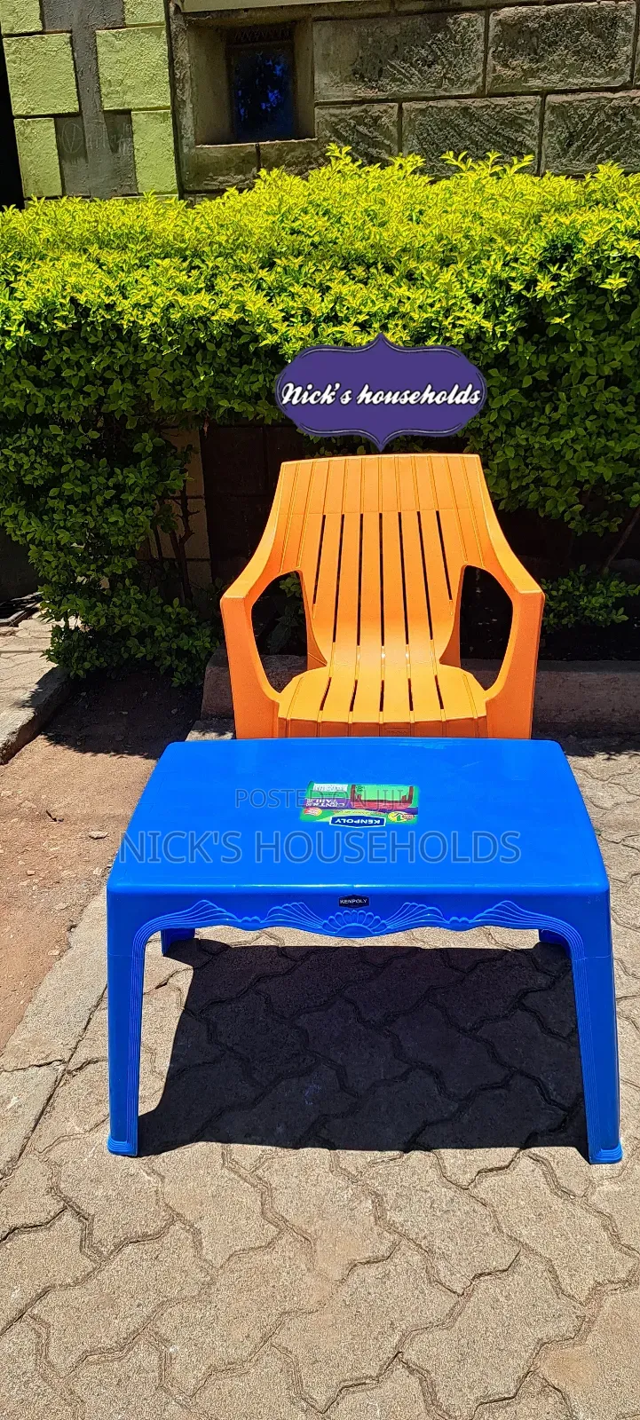 Plastic Chair With Study Plastic Table Set