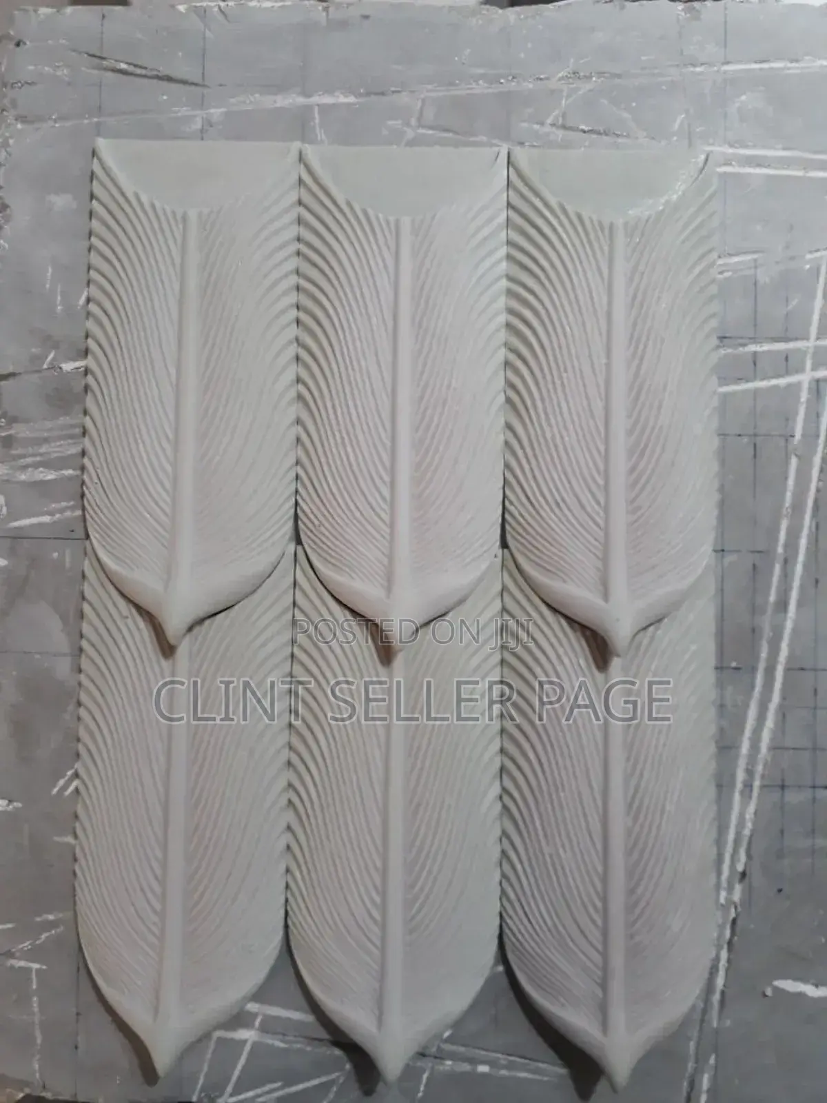 Designed Pu Feather Shape Stone Panels