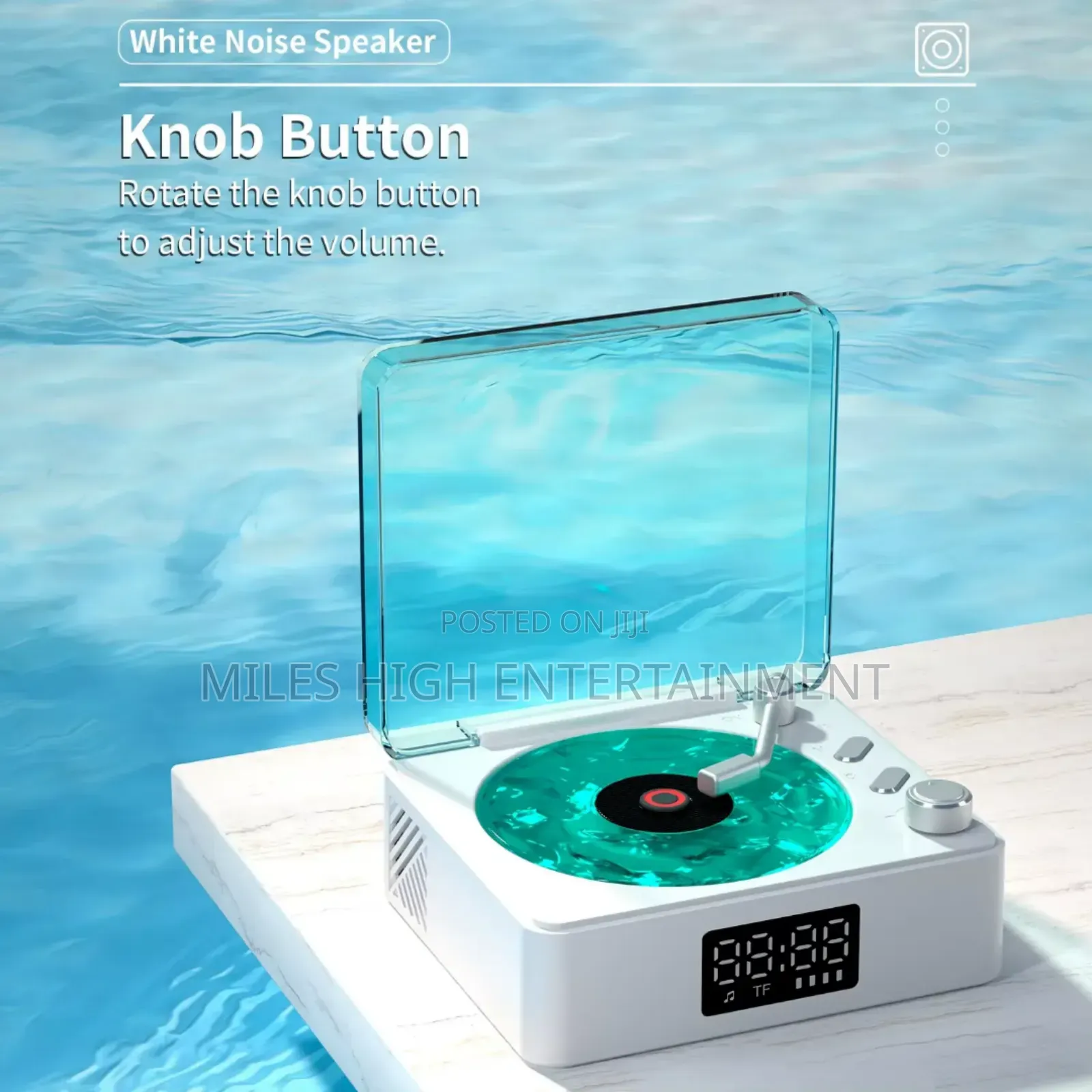 Retro Turntable Bluetooth Speaker With Led