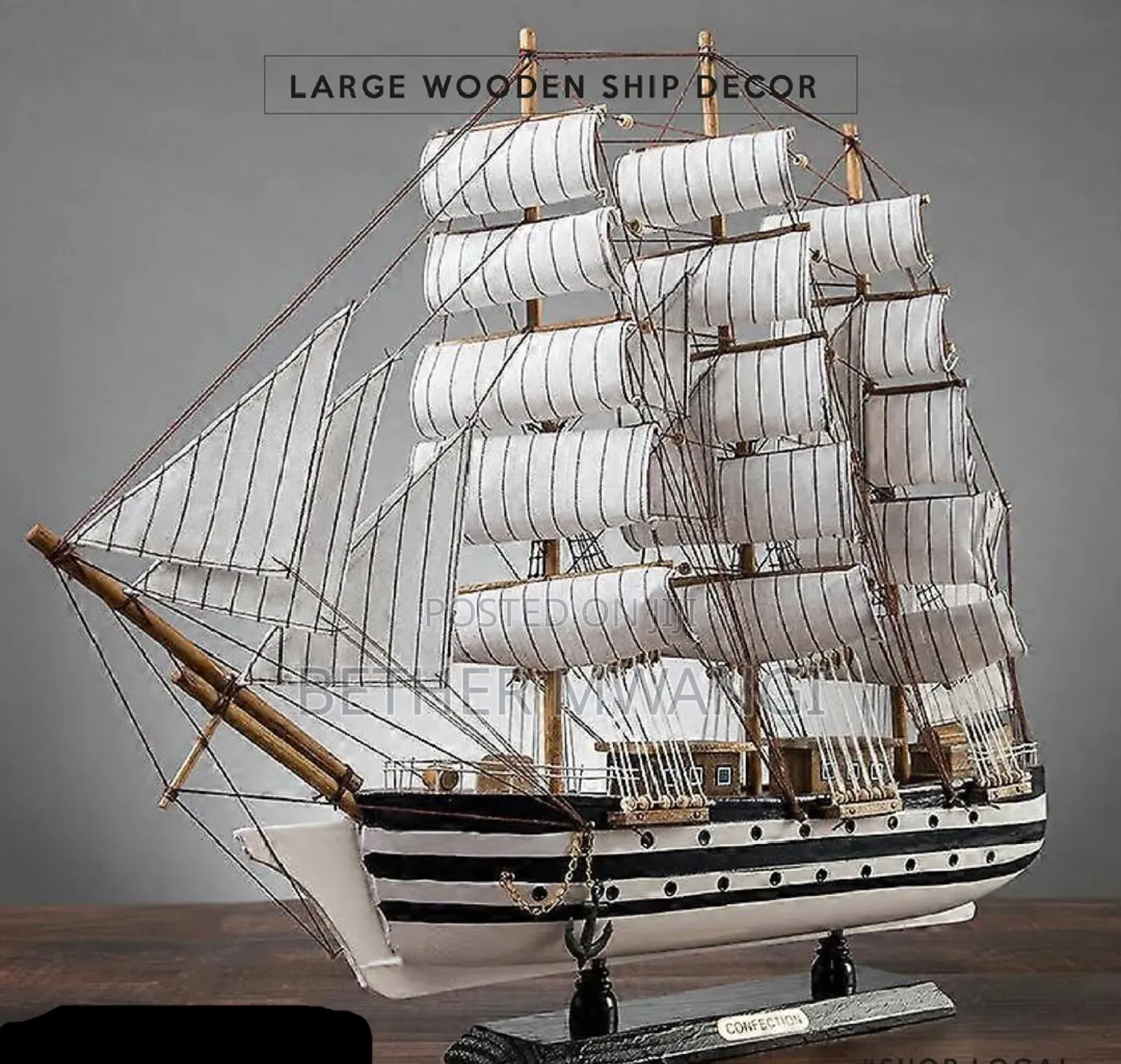 Wooden Mediterranean Sailboat Model in Kenya