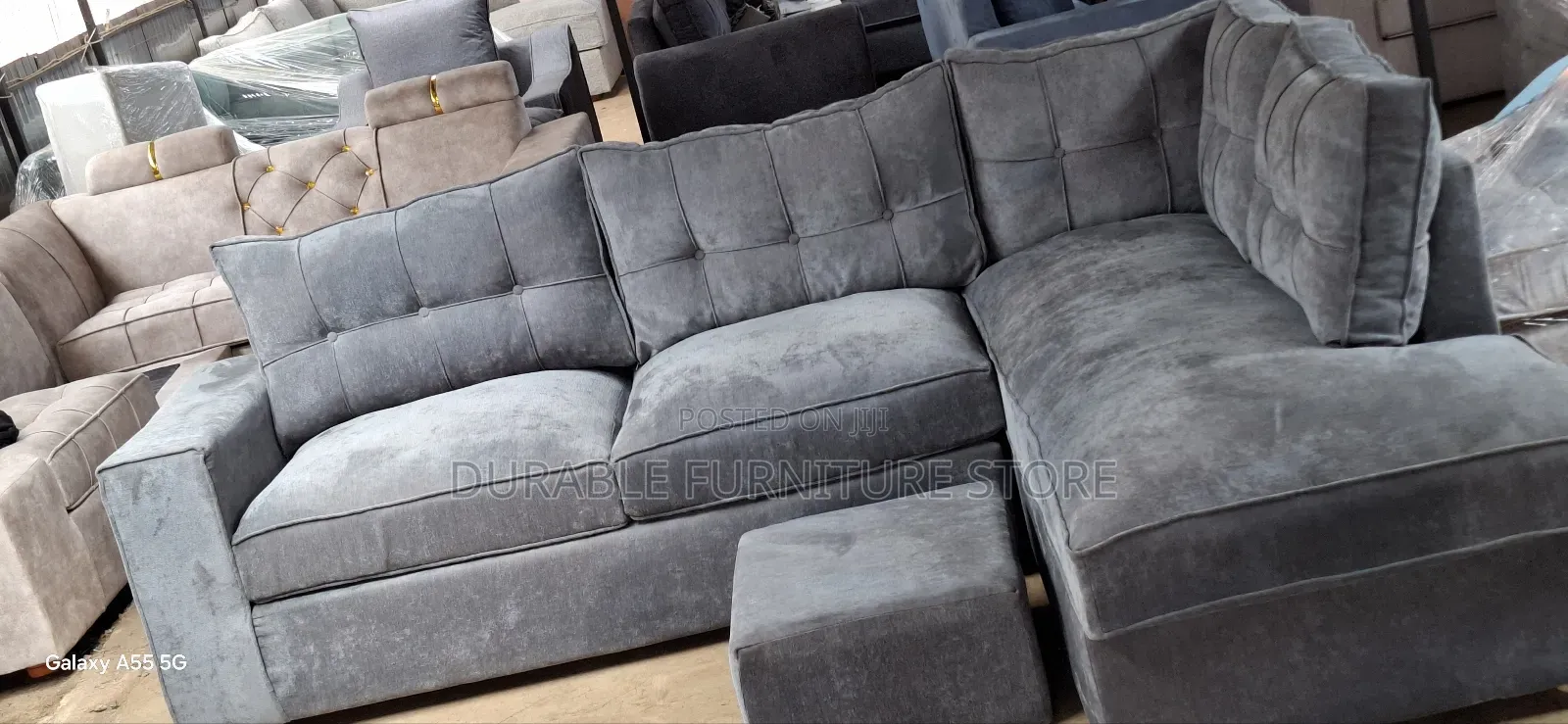 6 Seater Dark Grey Coach