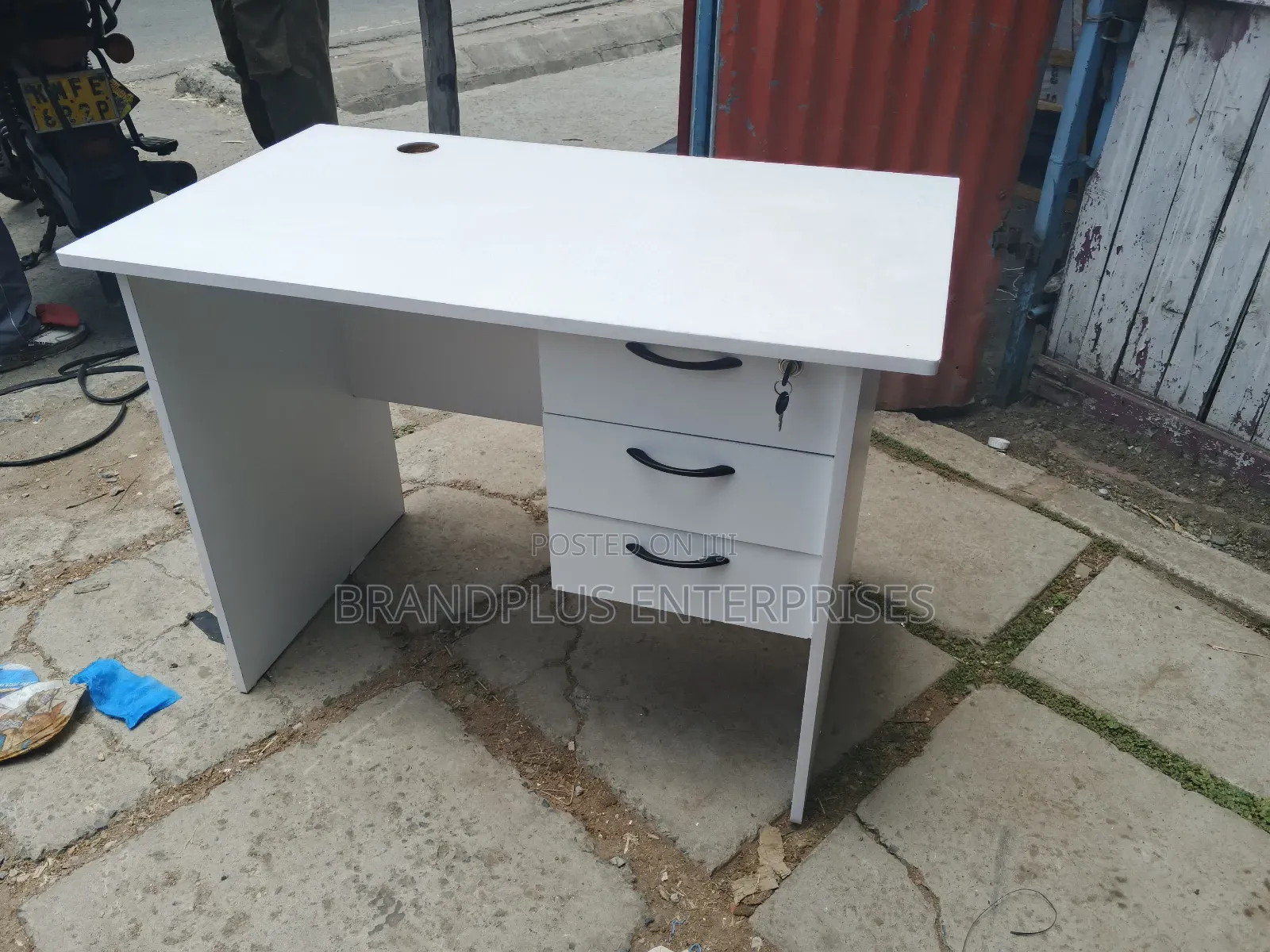 All White Office/Study Desk