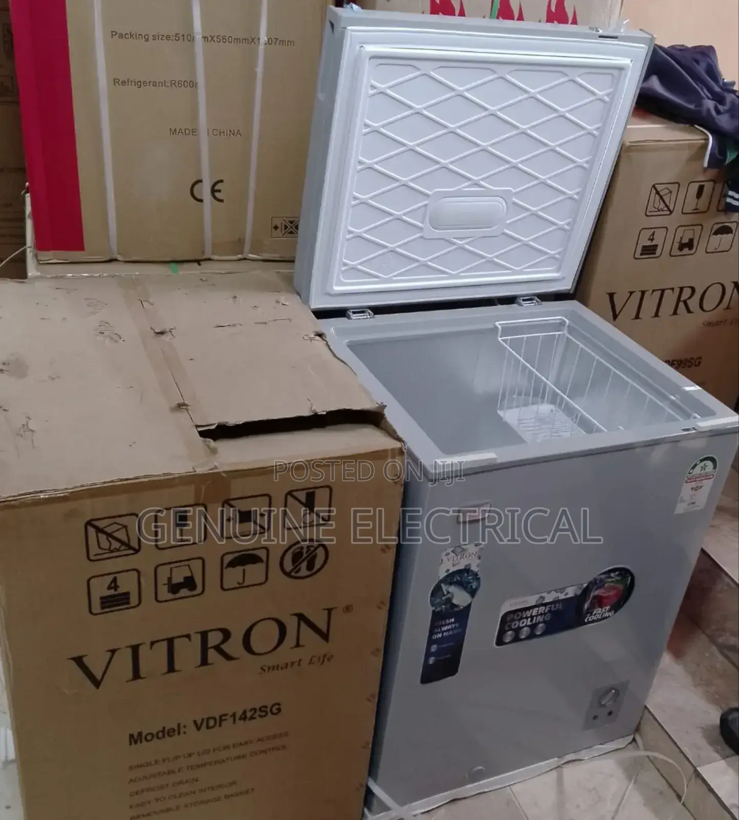 Chest Freezer!Vitron 142l Energy Saver Chest Freezer-Grey