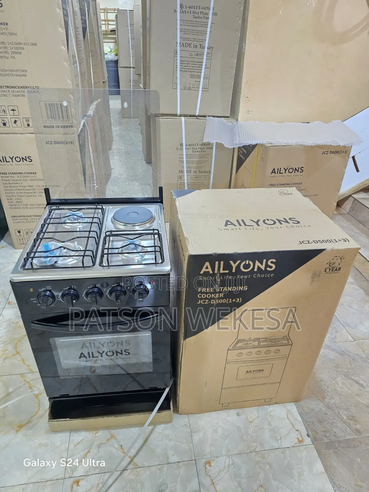 Ailyons Standing Cooker 50 by 55 JCZ-D500 3+1