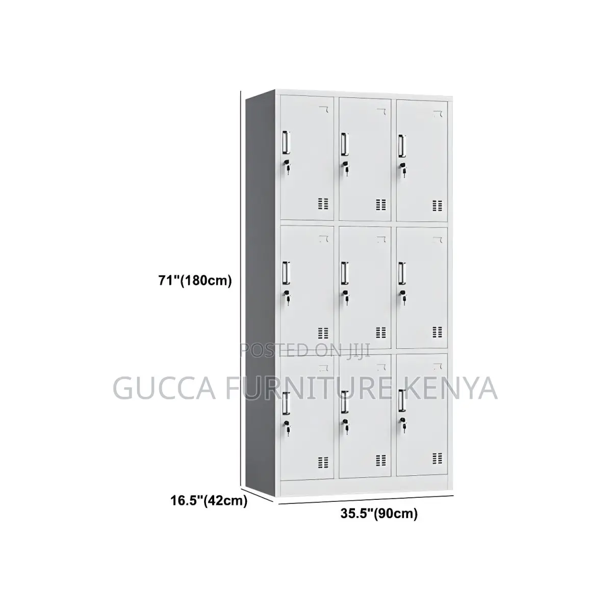 Cabinets: Steel Secure Storage Cabinet for 9 Person