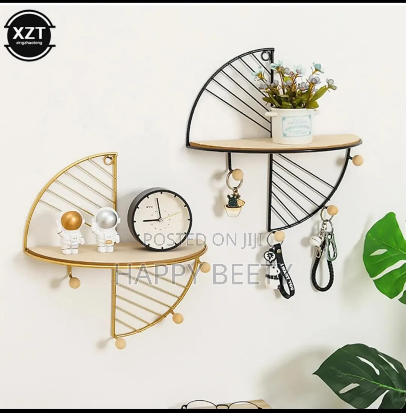 Decorative Geometric Wood Wall Shelves