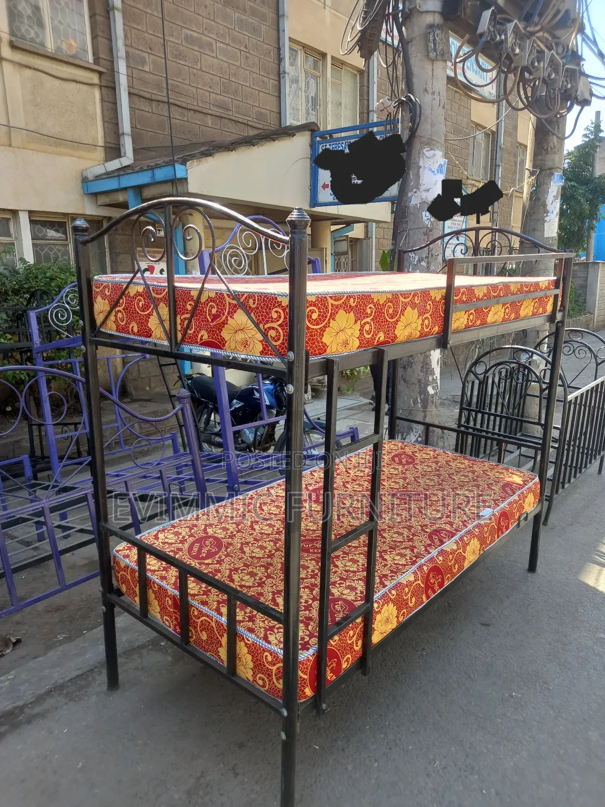 3x6 Ft Bunk Beds in Steel Metals