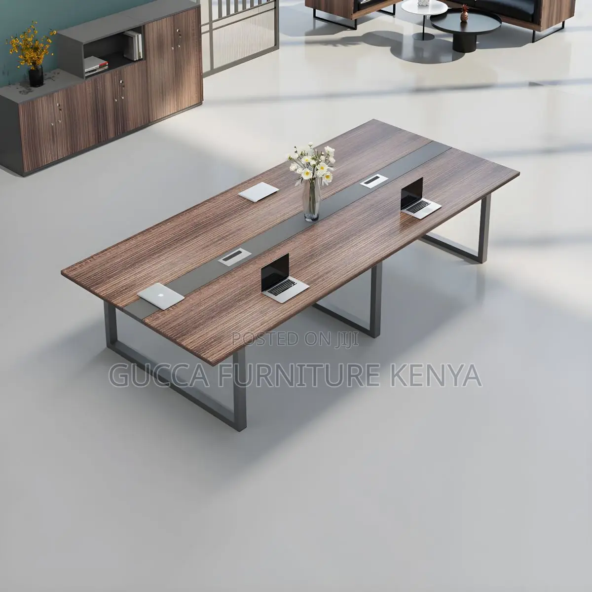 Boardroom Tables:2.4 Meters Manufactured Wood Meeting Table