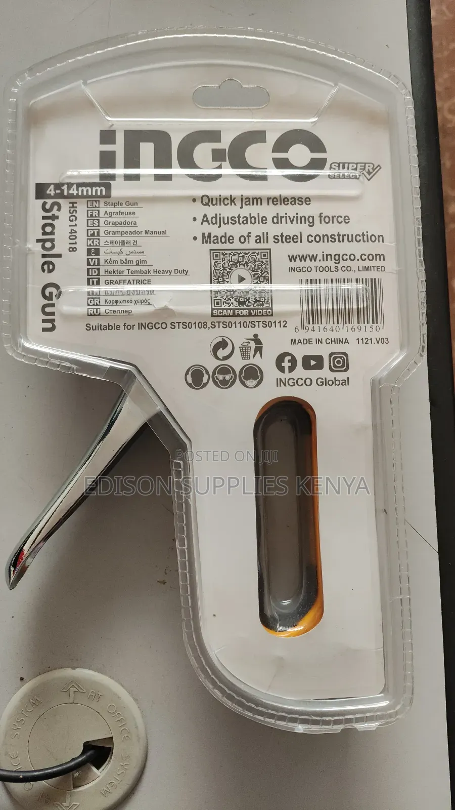 Ingco Staple Gun Hsg14018 Upholstery Wood Stapler