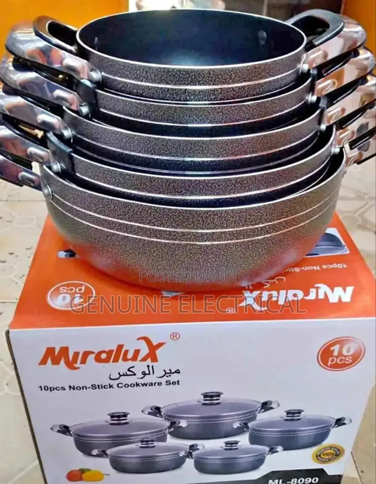 New Stock 10 Pieces Miralux Nonstick Sufuria