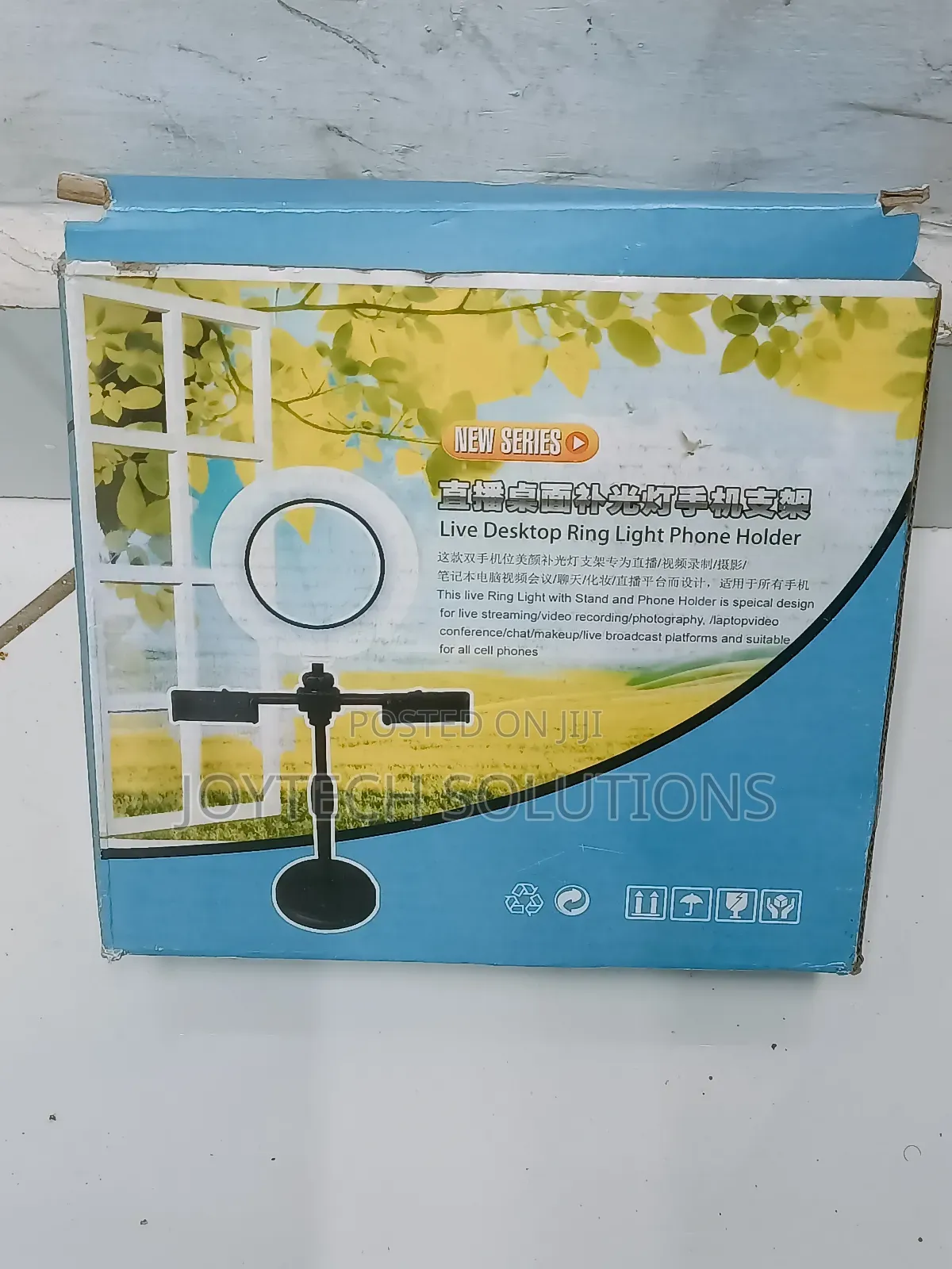 3-1 Universal Desktop Phone Holder With a Ring Light