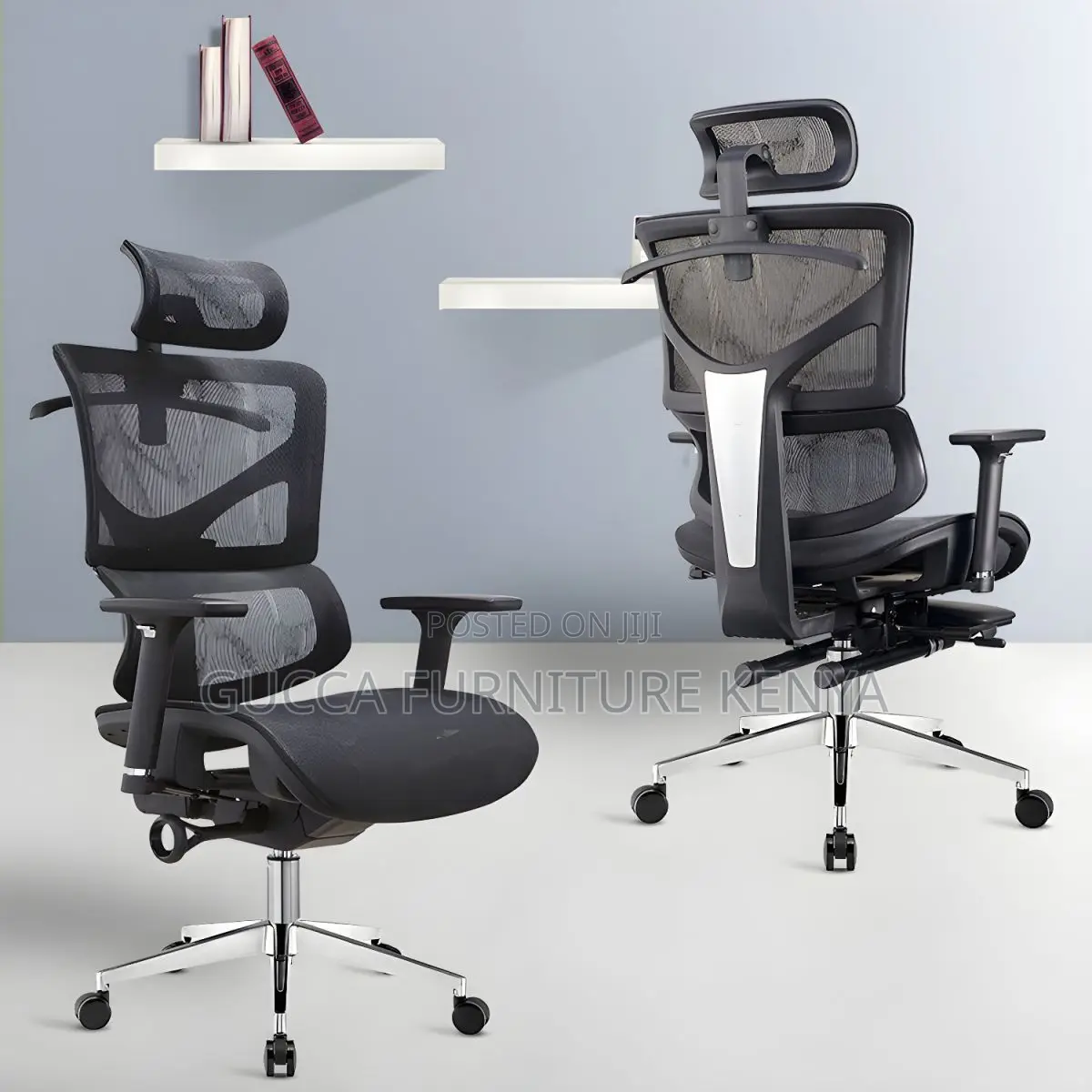 Office Chairs: Wheels Black Task High Back Orthopedic Chair
