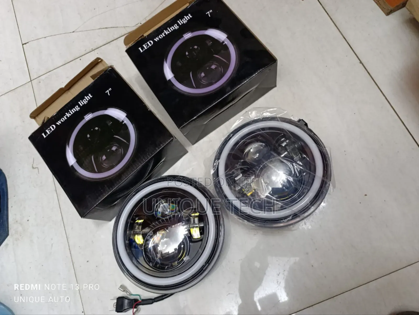 7" Universal Headlight With Indicator Parking Light
