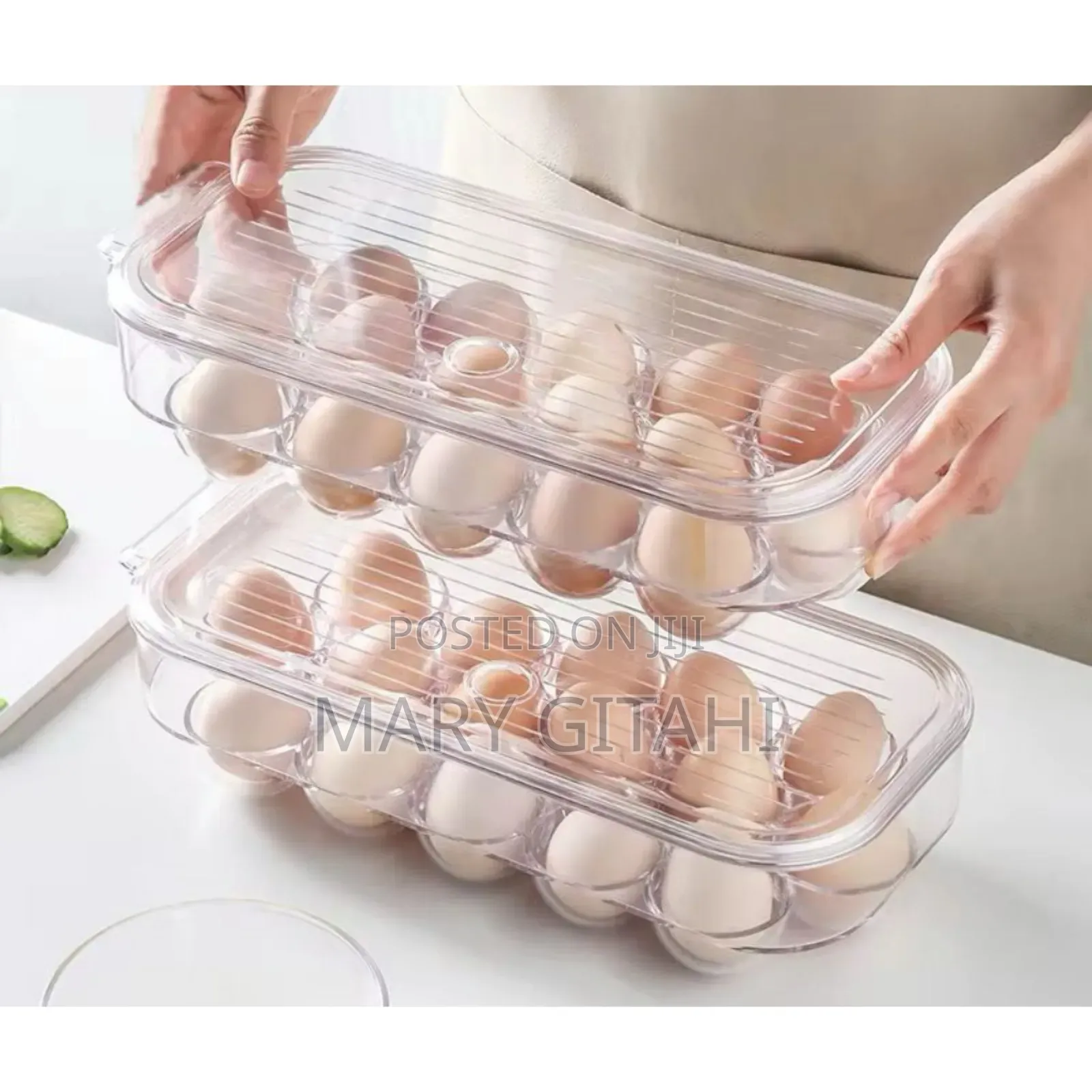 *16 Grid Egg Holder With Handle Lid*