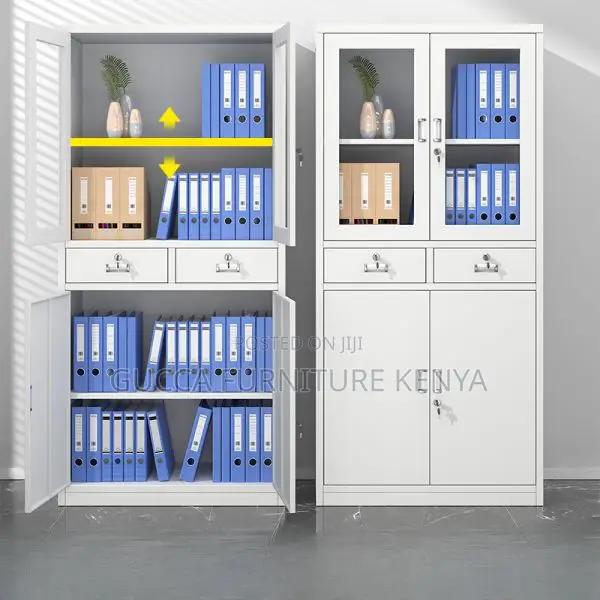 Office Chairs:2-Door Iron Office Storage Unit With Drawers