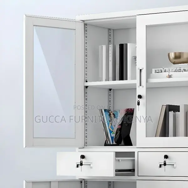 Office Chairs:2-Door Iron Office Storage Unit With Drawers