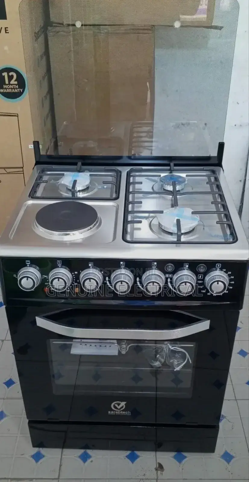 Saratech 60x60 3+1-Burner Gas Stove