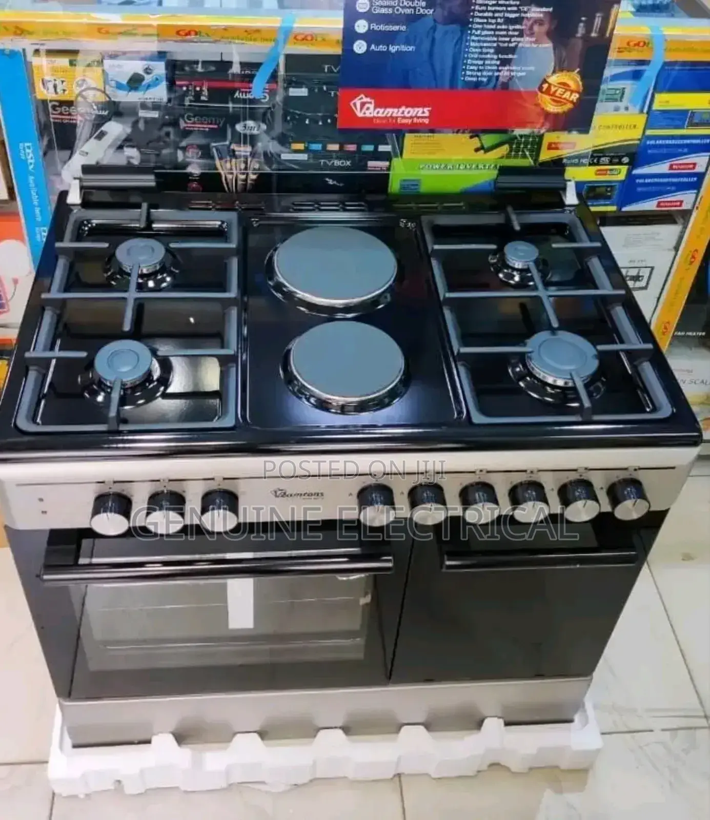 Ramtons 60x90 Standing Cooker 4g+2e With Gas Compartment