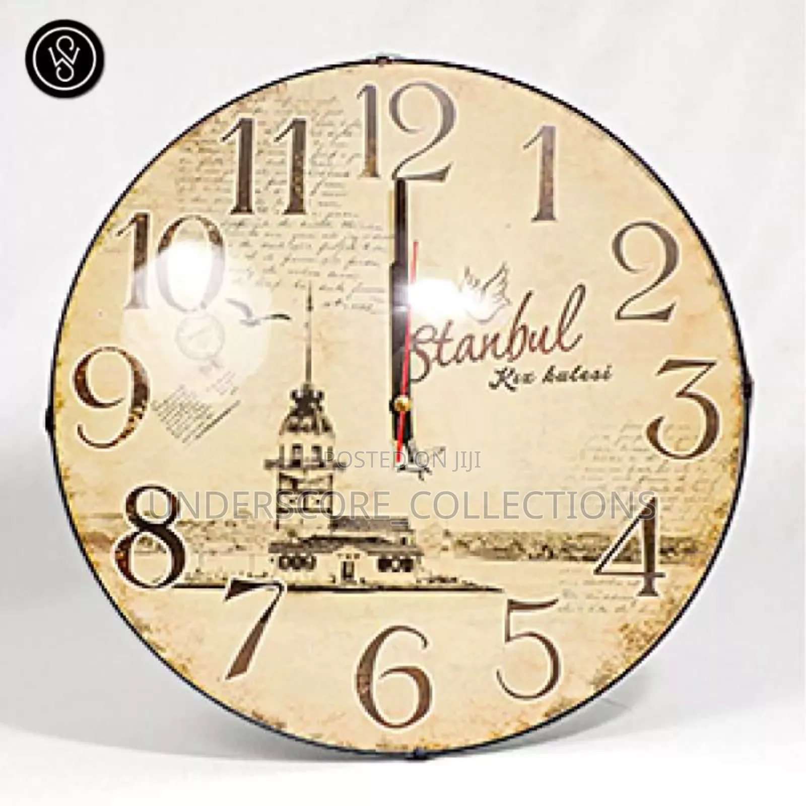 Beige Istanbul Memories Wall Clock