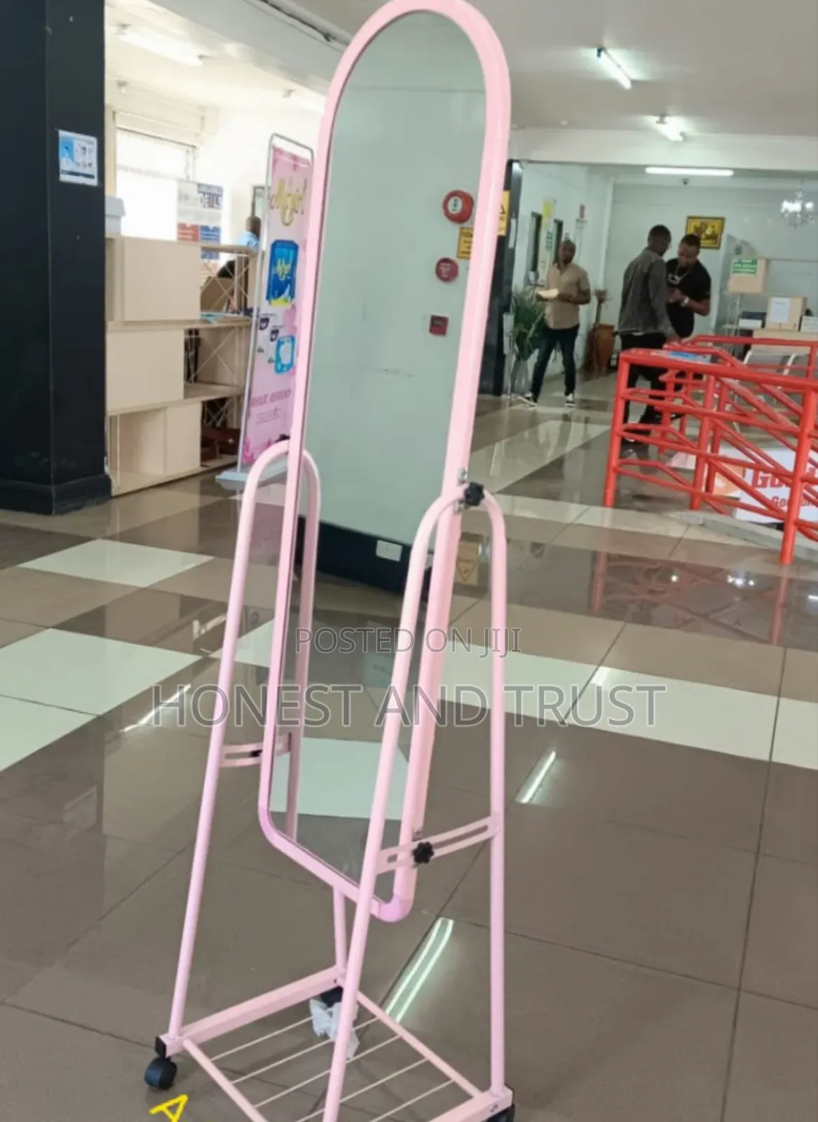 Pink Mirror With Wheels