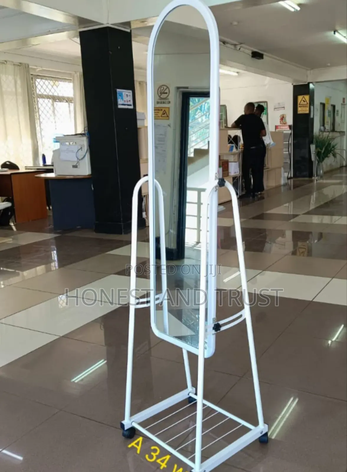 Brand New White Dressing Mirror With Wheels