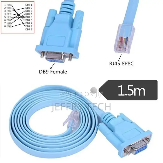 Female for Cisco Console Rj45 to Rs232 Db9 Com Serial P 1.5m