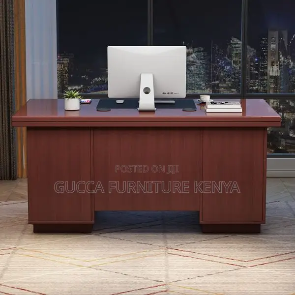 Office Tables:120cm Scarlet Executive Mahogany Desk