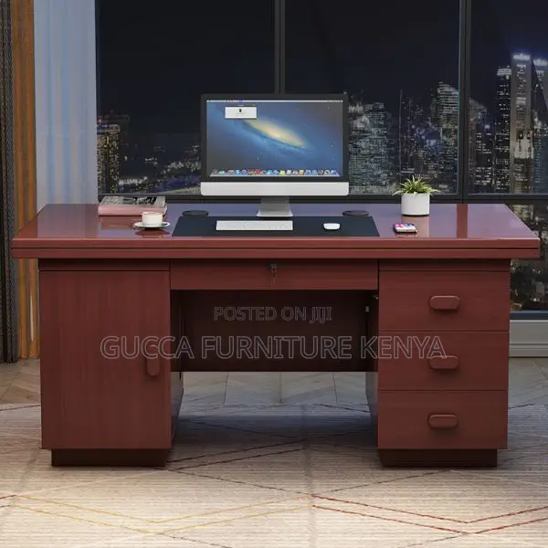 Office Tables:120cm Scarlet Executive Mahogany Desk