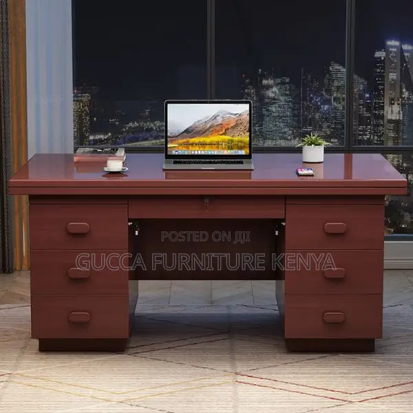 Office Tables:120cm Scarlet Executive Mahogany Desk