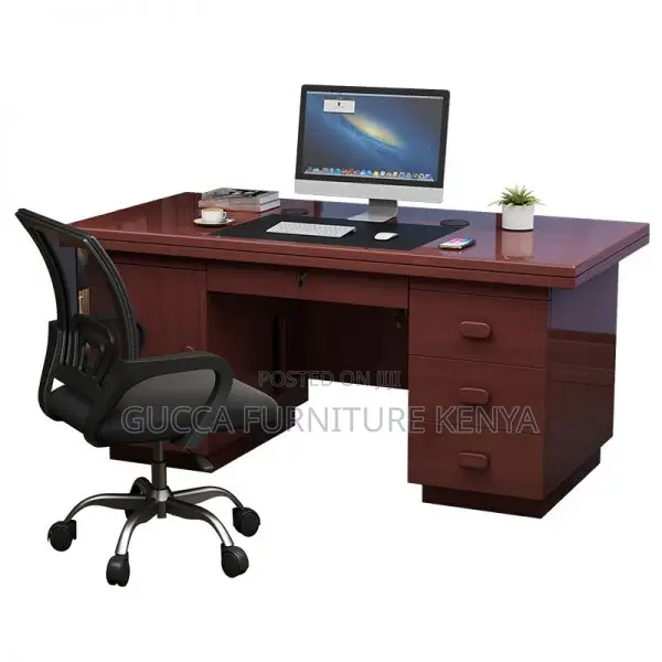 Office Tables:120cm Scarlet Executive Mahogany Desk