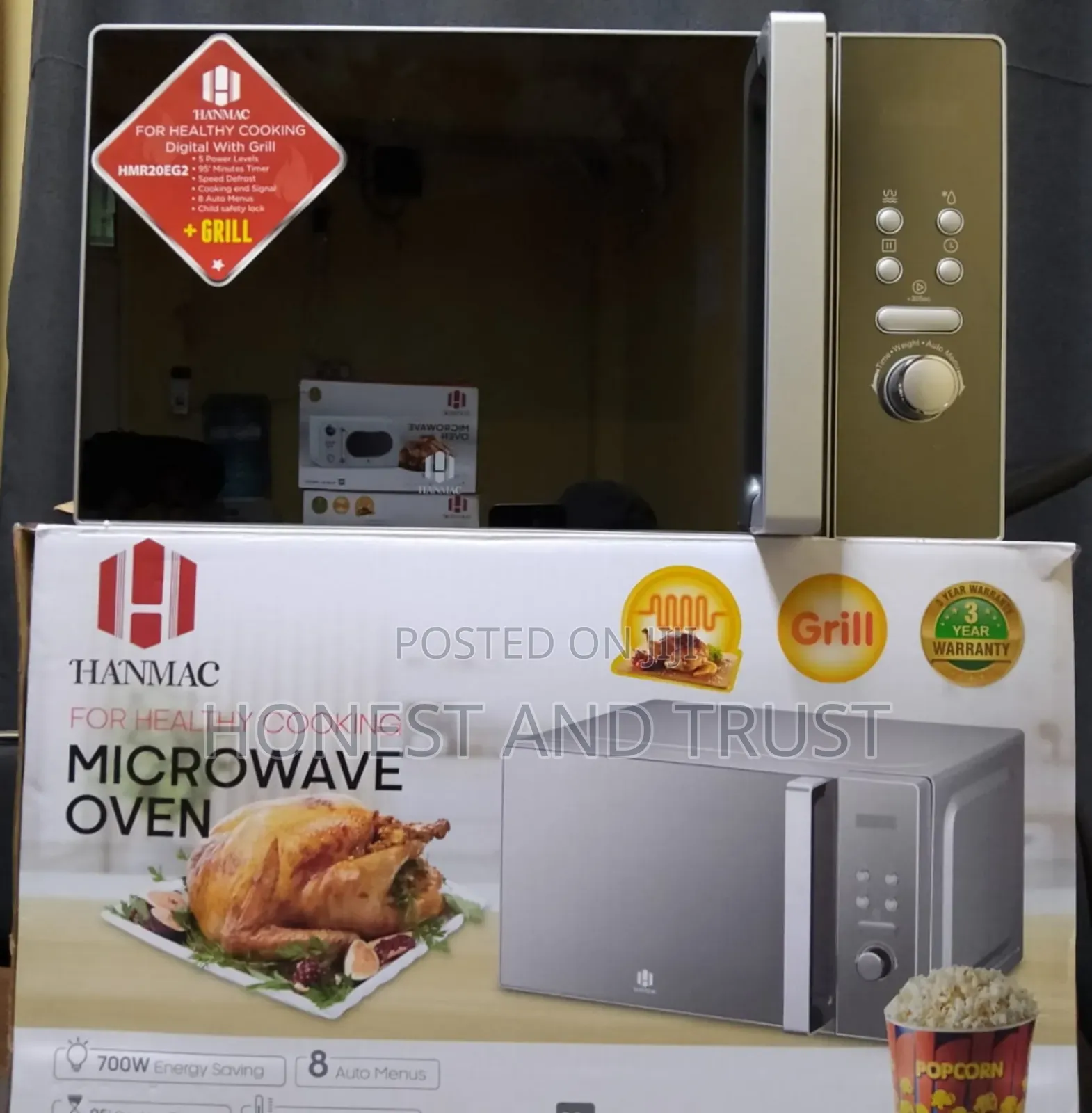 20 Litres Digital Microwave Plus Grill Hanmac