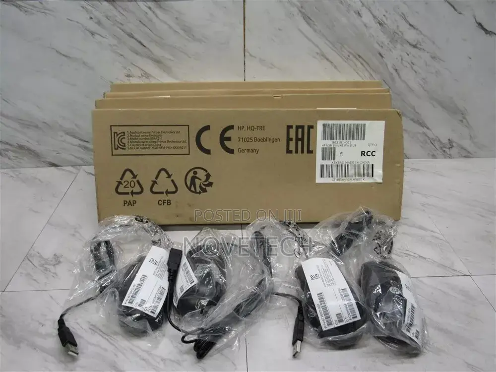 Hp Wired Desktop Mouse and Keyboard Black ( New Sealed )