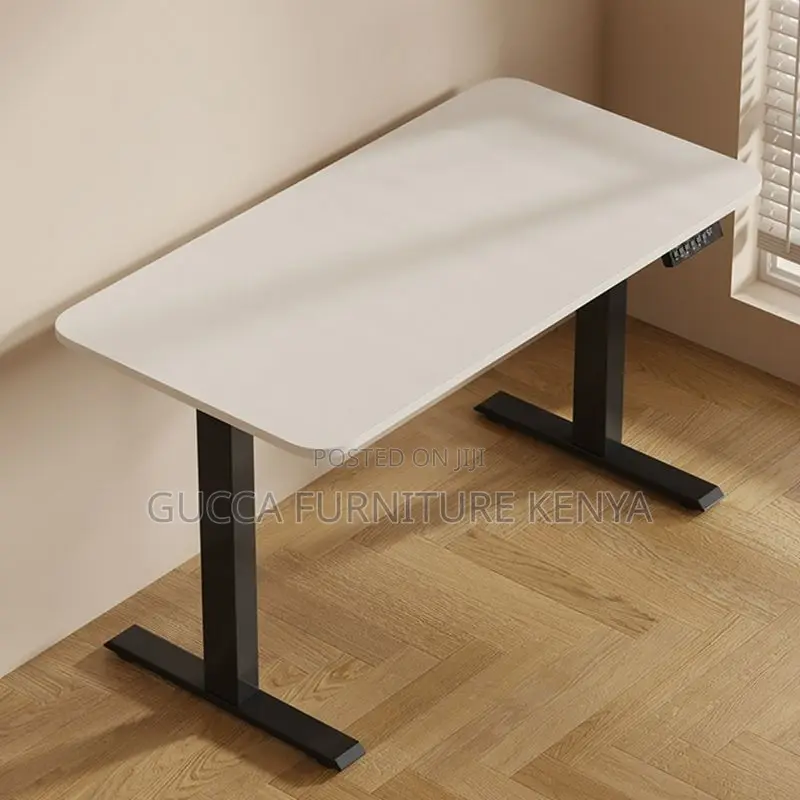 Office Tables:120cm Wood Electric Adjustable Writing Table