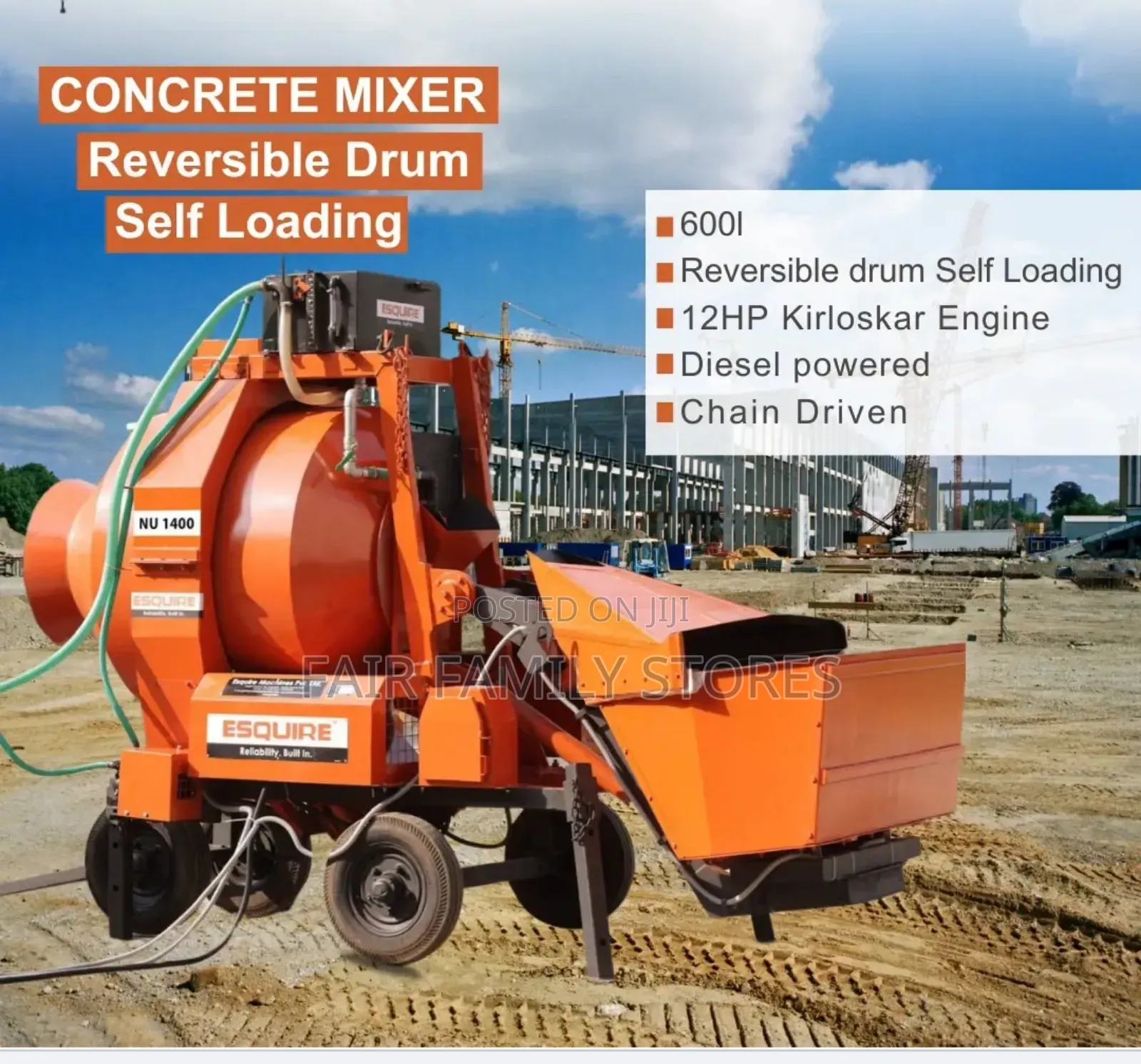Self Loading Concrete Mixer