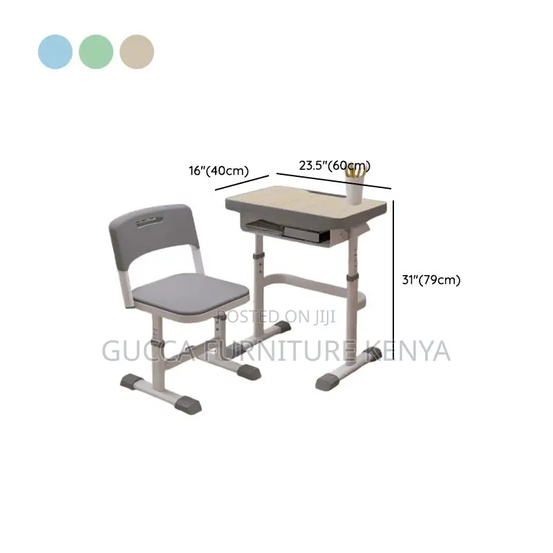 Kid's Furniture: Flexible Height Wood Children Computer Desk