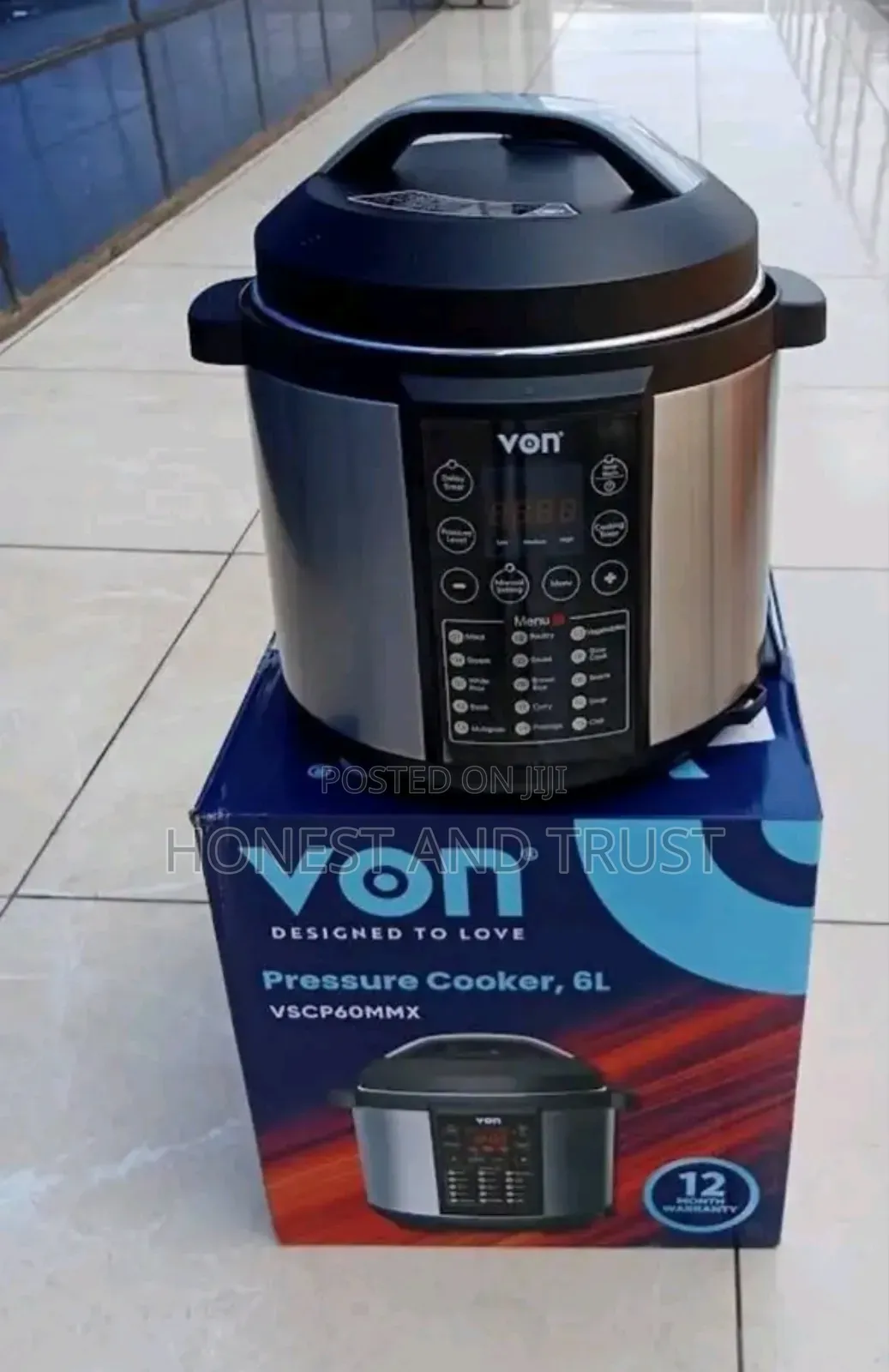 Von 6 Litres Electric Pressure Cooker