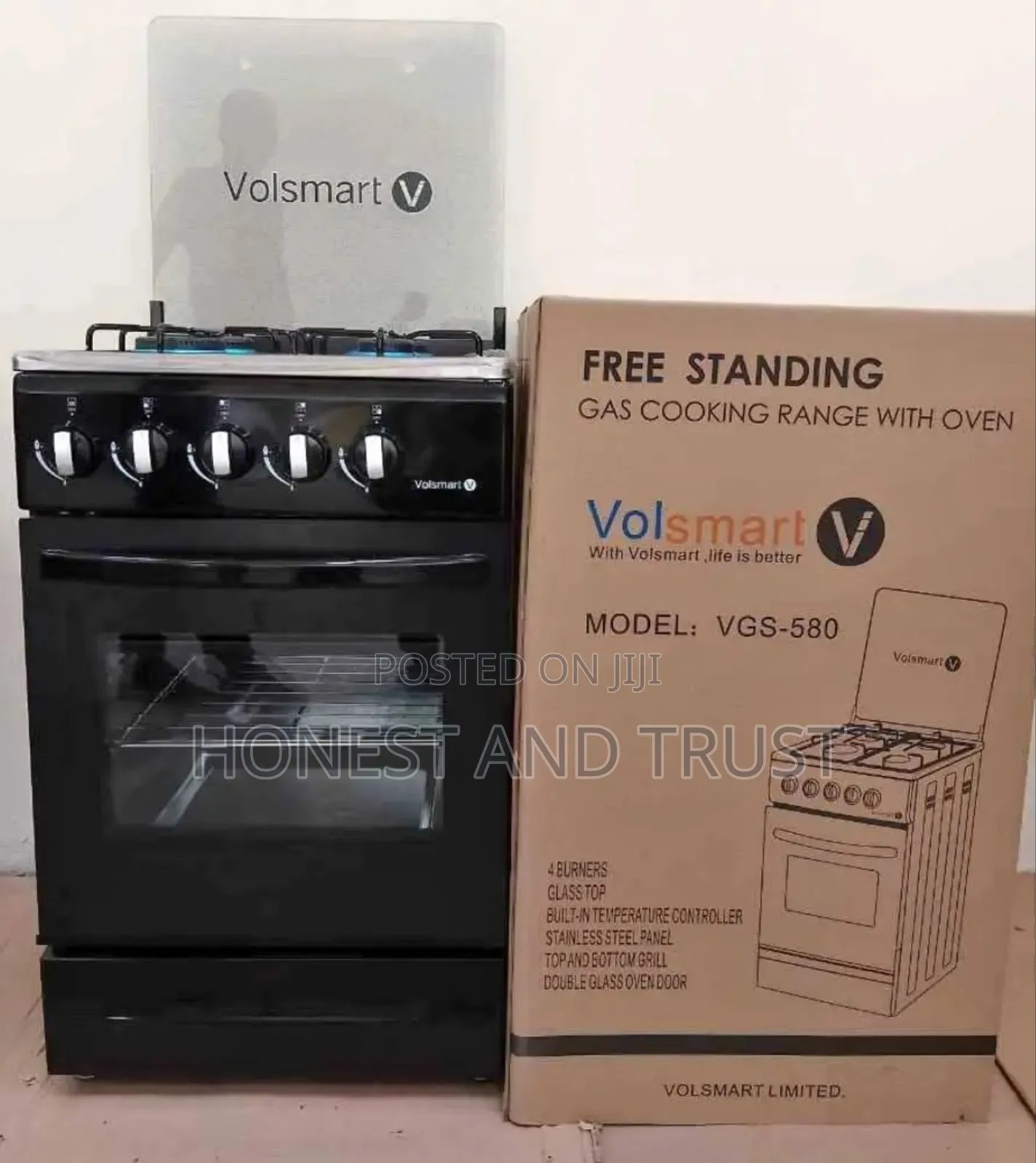 Volsmart Full Gas Jet Vulve Free Standing Cooker At