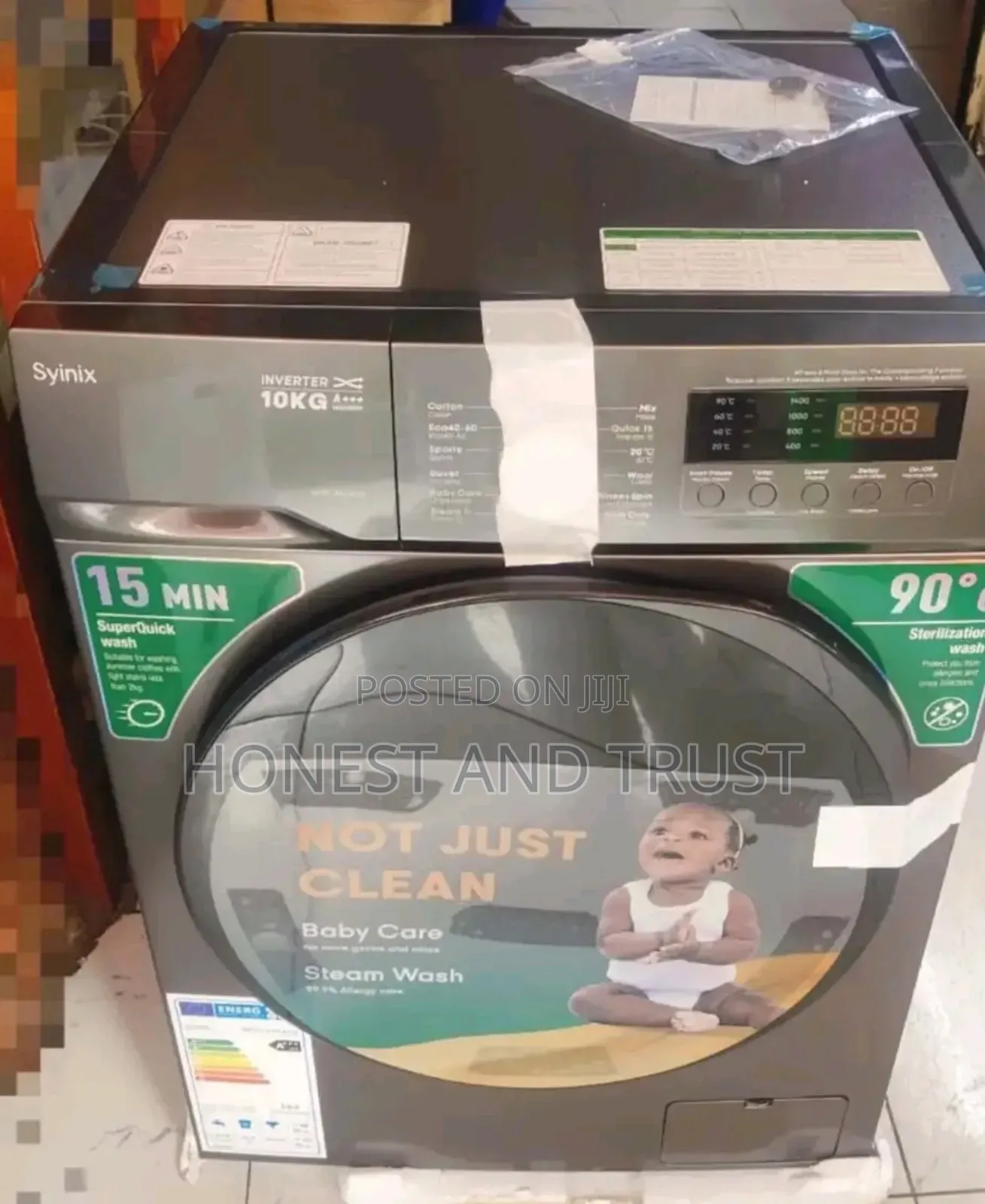 Energy-Efficient Syinix 10kg Front Load Washing Machine