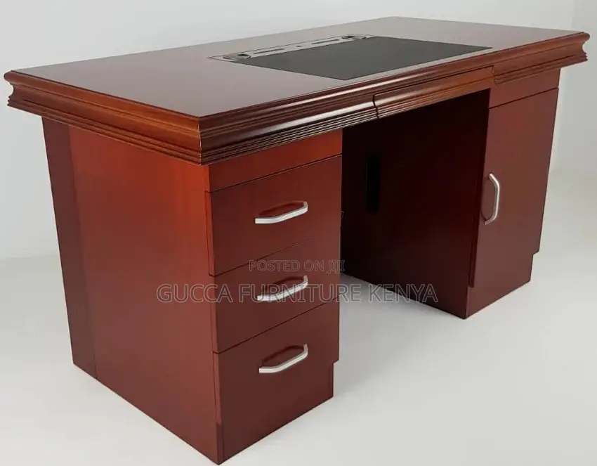 Office Tables: 140cm Executive Home Office Desk in Mahogany
