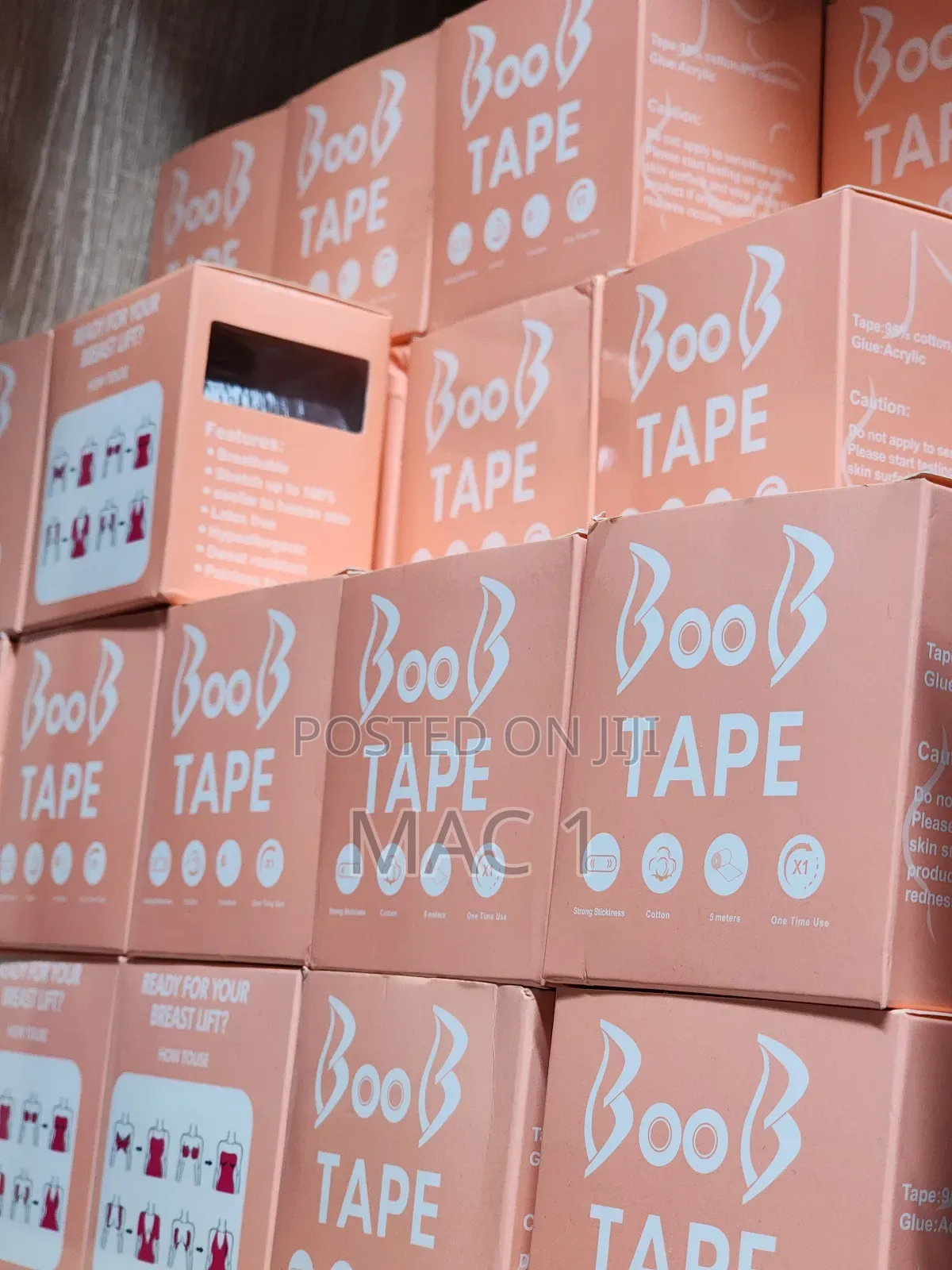 Boob Tapes 5cm by 5m Brown Black and Blue