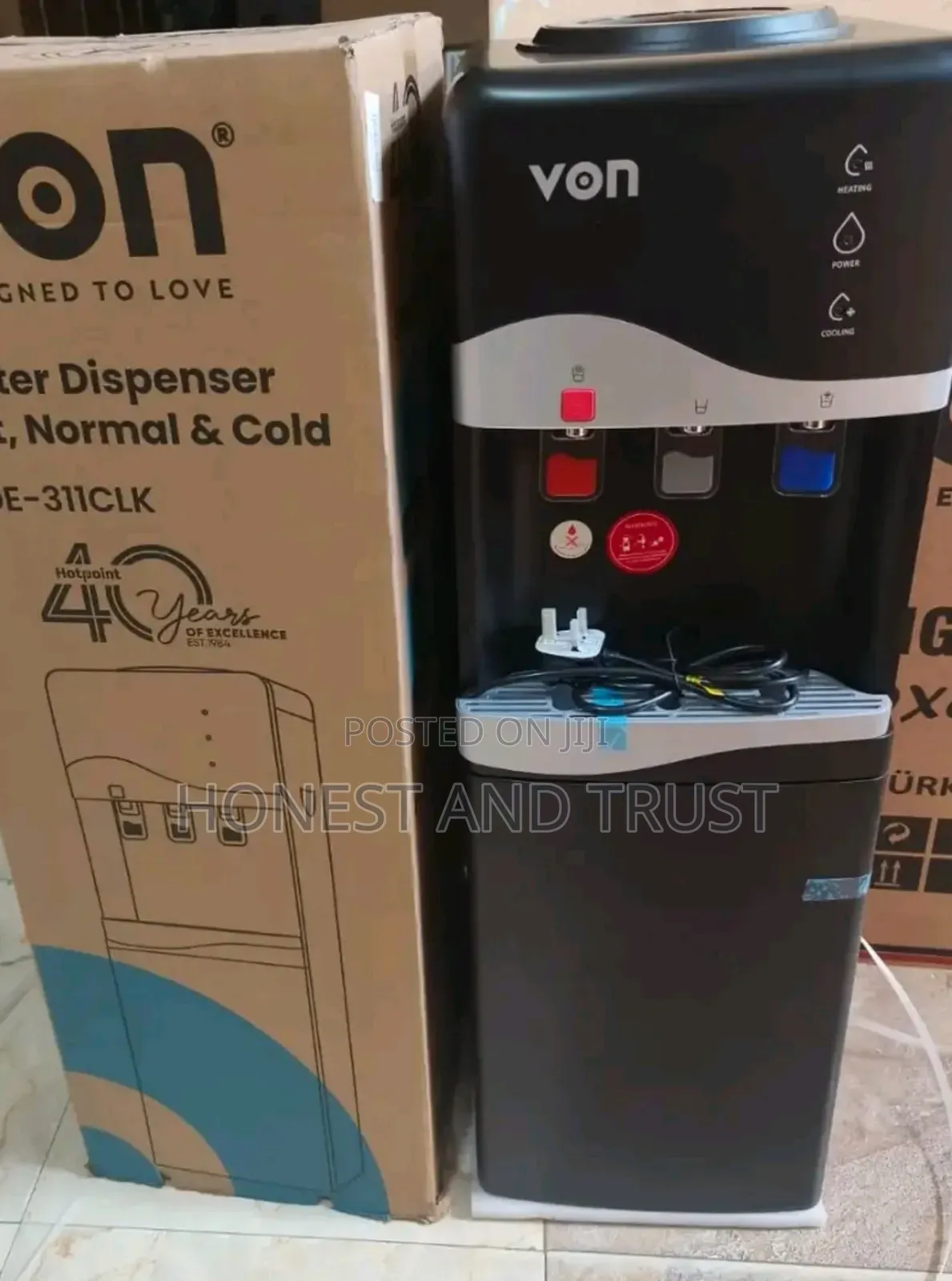 Von 3 Tap Hot Cold Normal Top Load Dispenser
