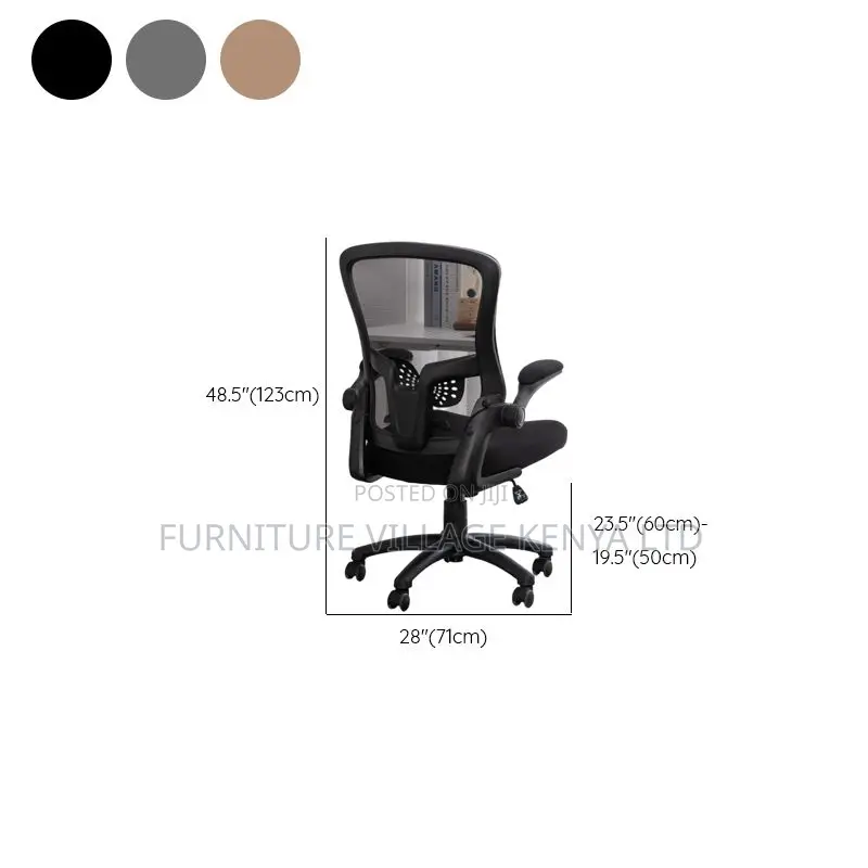 Office Chairs; High-Back Ergonomic Staff Seat